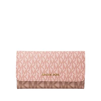 Michael Kors Jet Set Large Signature Logo Tri-Fold Wallet – Blush | Lebanon