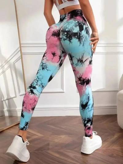 Tie-Dye Seamless High-Waist Yoga Pants — Lift, Sculpt & Move in Style