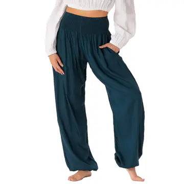 Deep Teal Harem Pants with Pockets