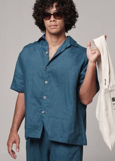 Men's boxy linen shirt
