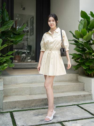 Utility Collared Shirt-Dress