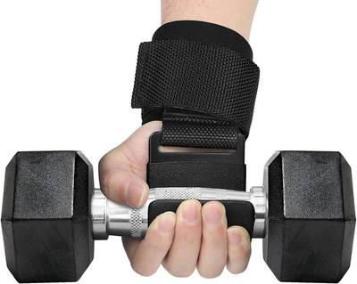Adjustable Wristbands for Heavy Lifting Black