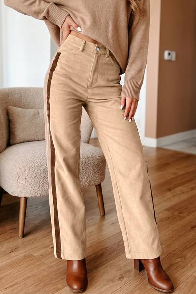 Freya True Corduroy Straight-Leg Pants