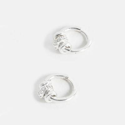 Silver Triple Disc Hoop Earrings