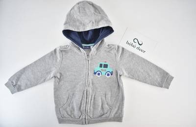 Police car lightweight zip-up hoodie