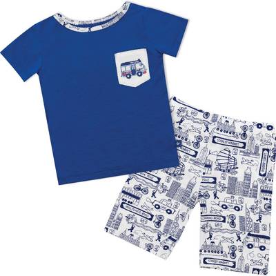 Bamboo short John Pyjamas - Busy Hong Kong