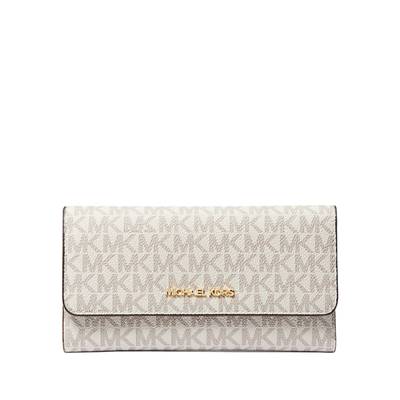Michael Kors Jet Set Large Signature Logo Tri-Fold Wallet – Vanilla | Lebanon