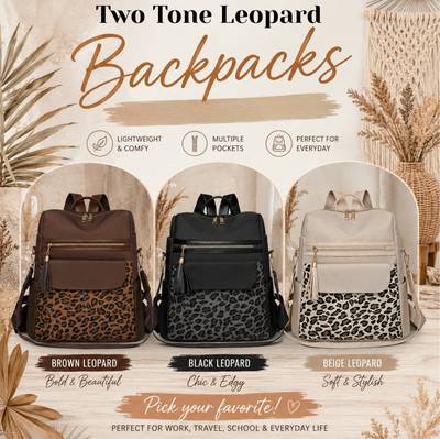 PREORDER: Two Tone Leopard Backpacks  8.24.26 OSYM