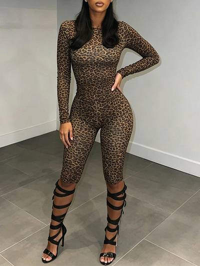 Leopard Tee & Capri Pants Set