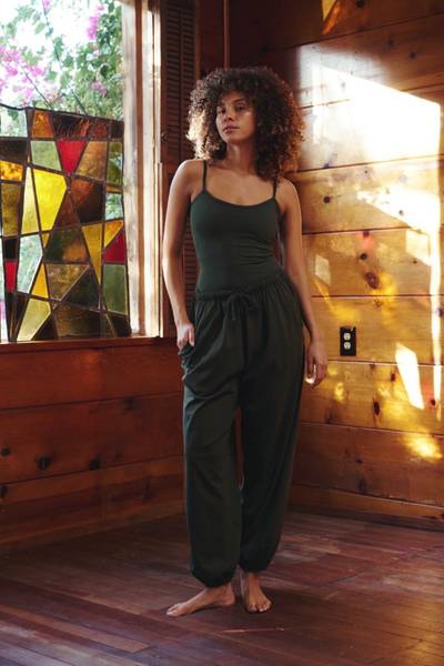SIERRA COTTON PANTS / DARK MOSS