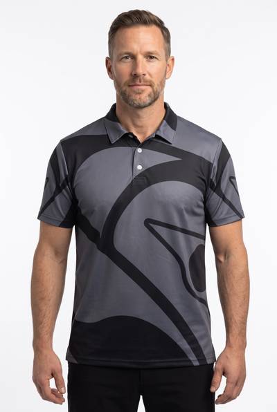 Men's Polo Shirt - Eagle Moon Platinum