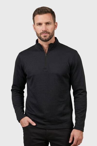 1/4 Zip Illusion Mesh