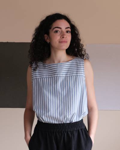 Camisole bateau No2418w, rayures taille large