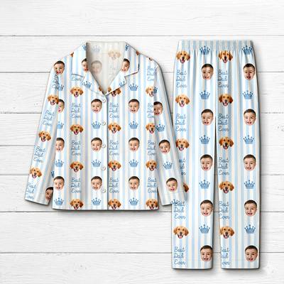 Personalized Pajamas with Kids Photo - Best Dad Mom Ever Pajamas CH07 911986